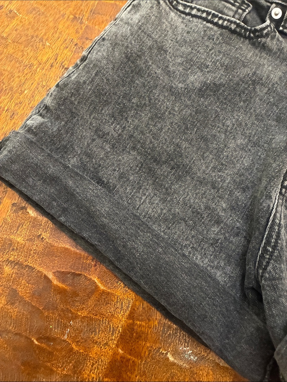 wild fable Black Washed High-Rise Jean Shorts - Picture 3 of 4